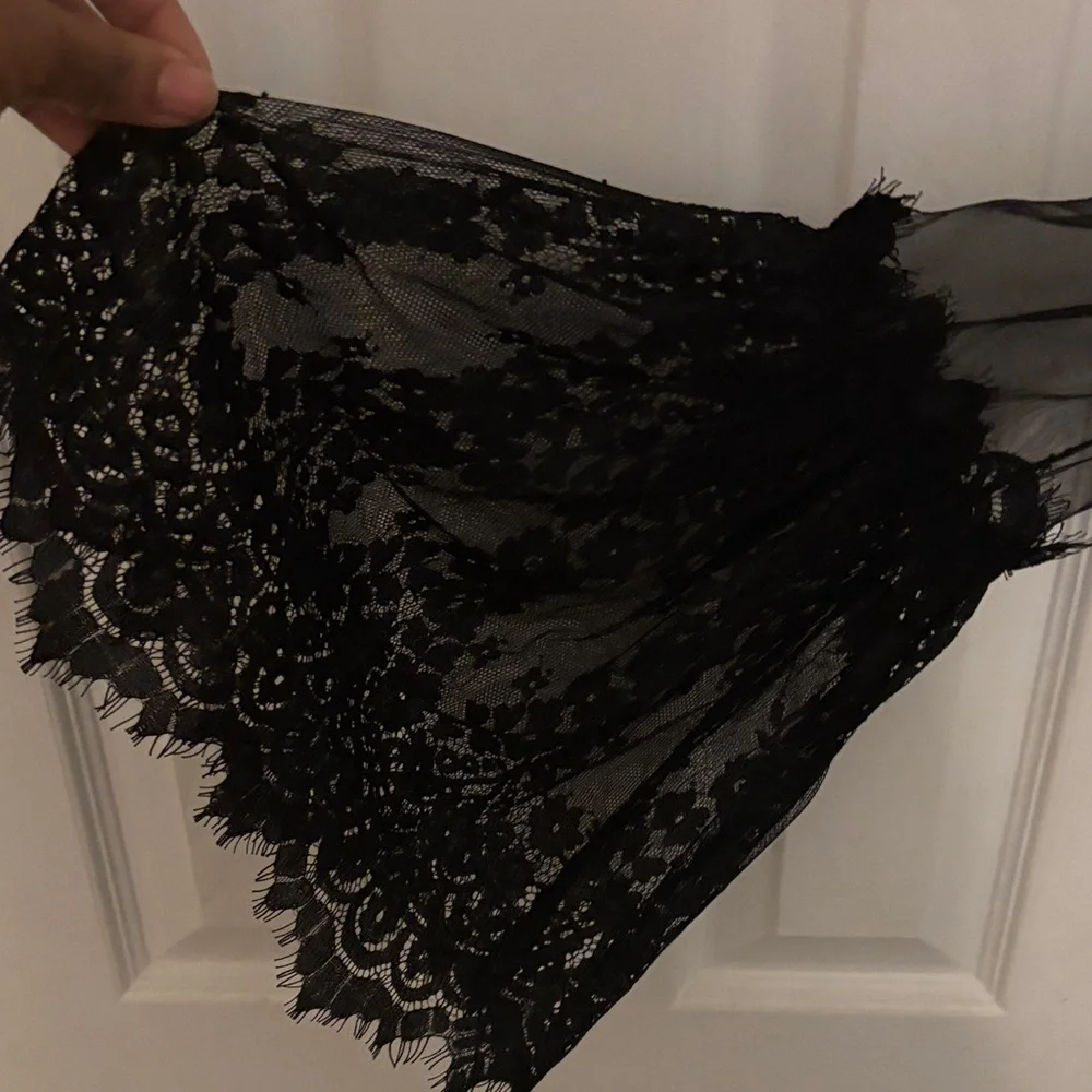 Dolls Kill Black Sheer Gothic Lace Maxi Dress - Picture 3 of 3
